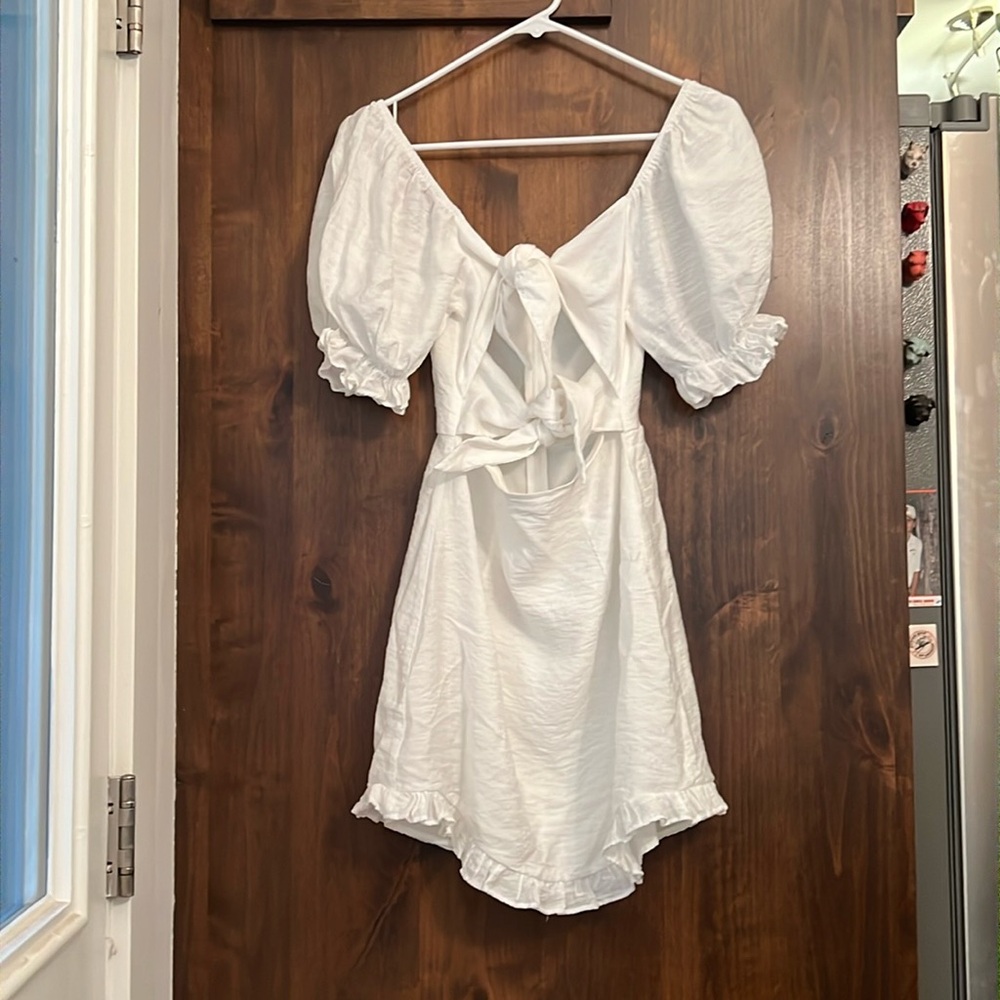 Hello Molly white mini dresss